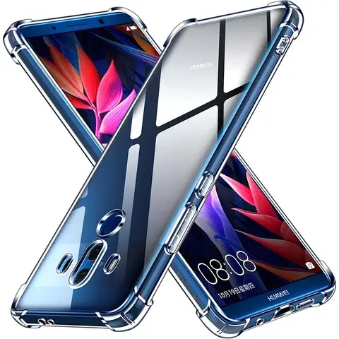 1.5MM Thick Air-Bag Back Case For Huawei Mate 10 Pro 10 20 30 Lite Mate 40 50 60 Pro Thick Anti-Drop Shockproof Clear Cover