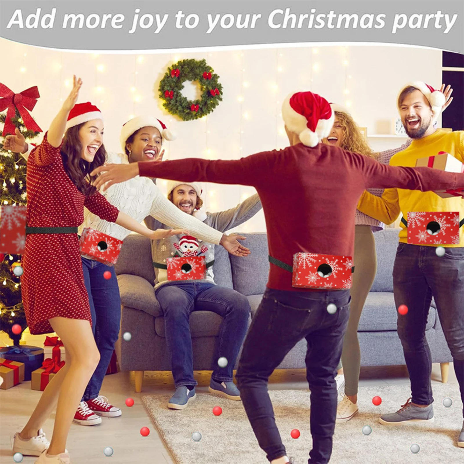 Christmas Party Shake Ball Game Fun Hip Twist Shake Ball Indoor And Outdoor Family Party Game Props Christmas Party Game