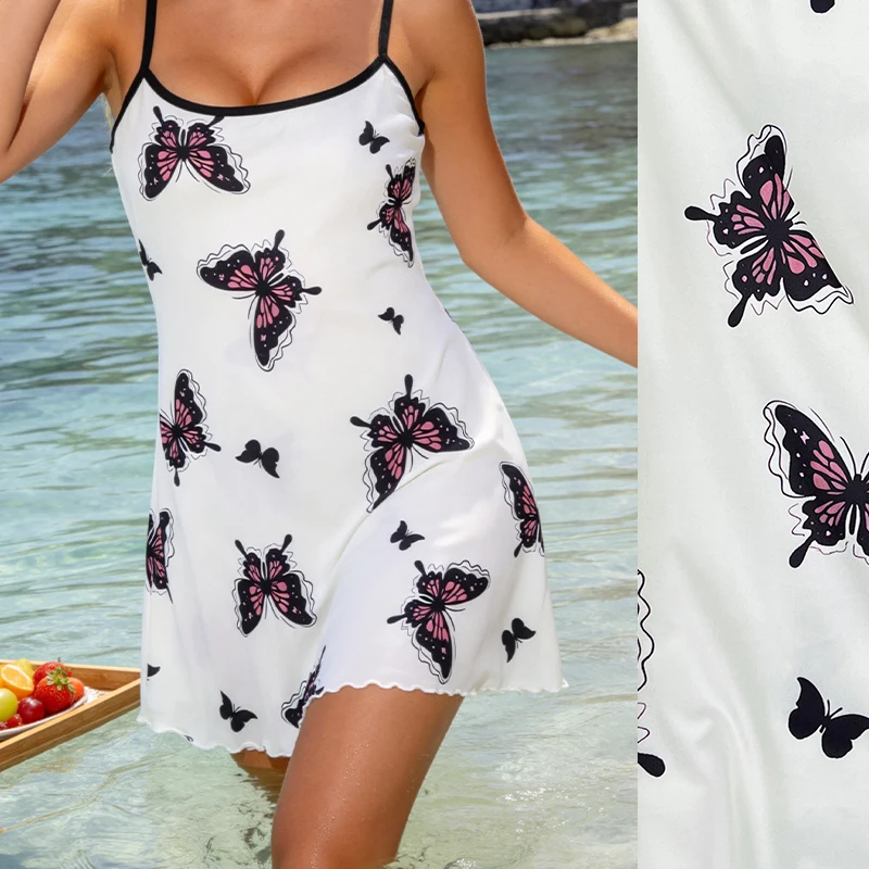Women's Sleepwear Summer Print Satin Nightgown Casual Sleeveless Night Dress Sexy Nightdress Home Clothes Sleepwear Dresses New