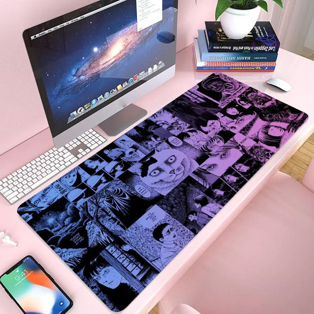

Коврик для мыши Junji Ito Gaming 900 × 400 Коврик для мыши Gamer Xxl Коврик для мыши Офисные аксессуары Клавиатура Длинный коврик Коврик для компьютерного стола