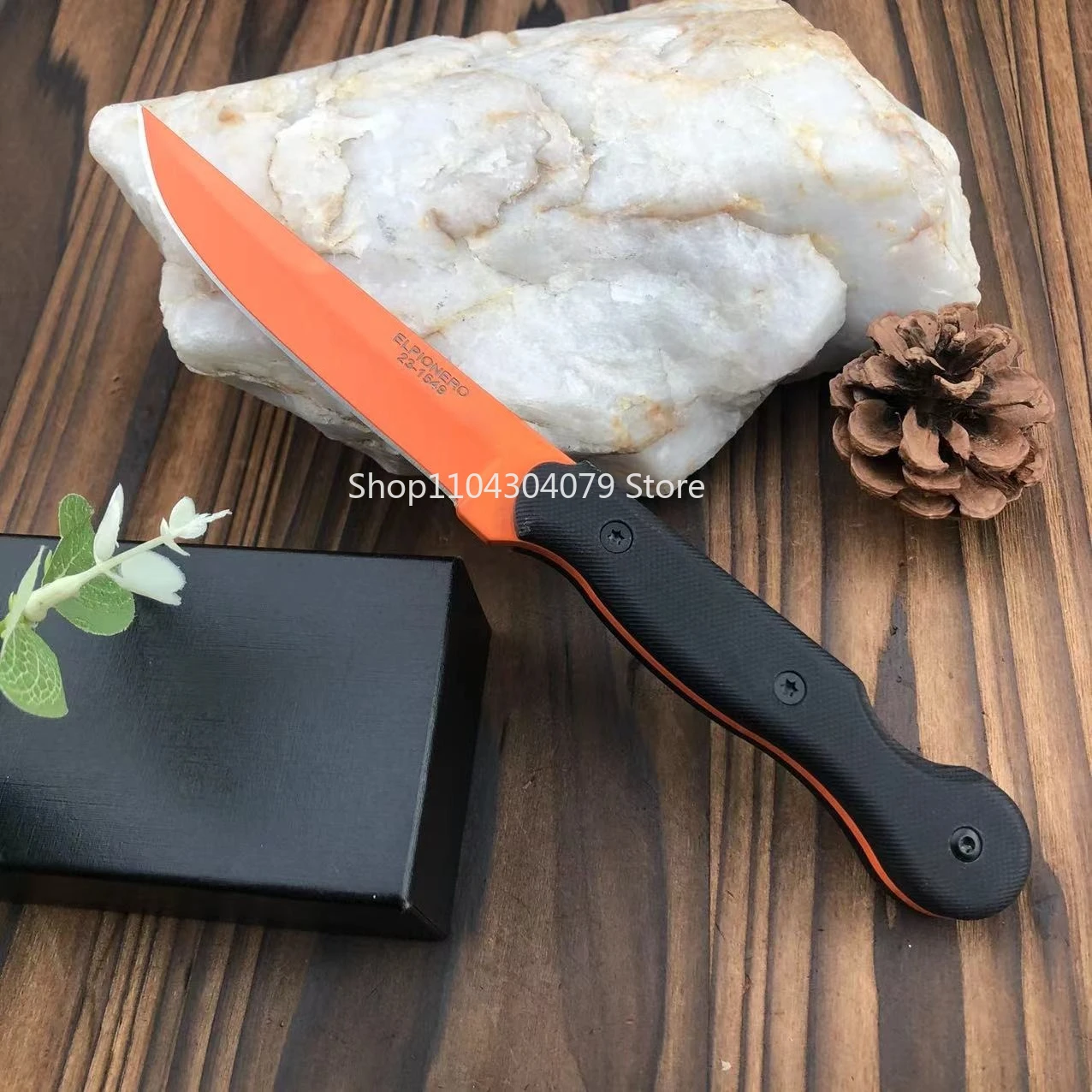 

Тактический карманный нож El Pionero для кемпинга, универсальный, для активного отдыха, EDC, прямой клинок, для выживания в дикой природе, охоты, кемпинга, рыбалки