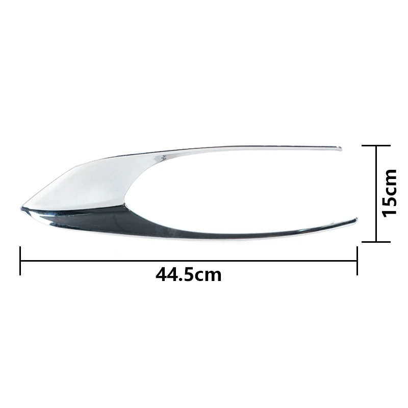 2PCS Car ABS Mirror Chrome Left and Right Front Fog Light Box Cover Case Stickers Trim For Peugeot 301 2017 Part Accessories