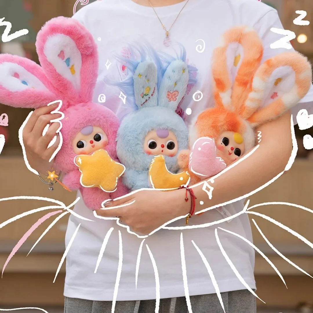 

Genuine Baby Three New Lily Rabbit Town V3 Plush Vinyl Blind Box Trendy Collectible Keychain Decorations Kawaii Doll Gifts