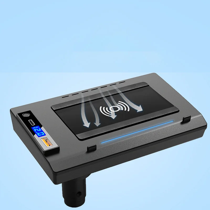 15W Phone Charging Plate for A6 For A7 2019 2025 Vehicles ABS Construction Direct 12V Power Connection 15W Phone