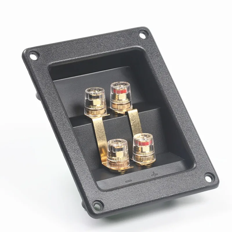1pcs Four-Way Speaker Terminal Box HIFI Speaker Amplifier Terminal Crossover ABS Material Bi-Wire Crossover Box
