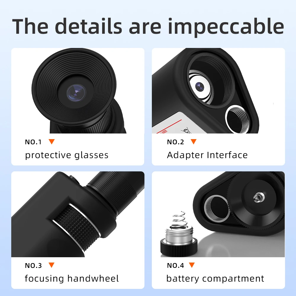 Web Tool Optical Fiber End Face Magnifier 100/200/400X Multiples Fiber Inspection Microscope 2.5mm(SC/FC/ST) /1.25mm(LC)