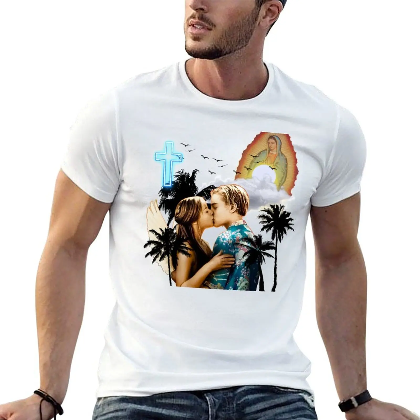 Camiseta Romeo y Julieta - Baz Luhrmann, camisetas personalizadas con estampado para hombre, camisetas de anime, camiseta de gran tamaño
