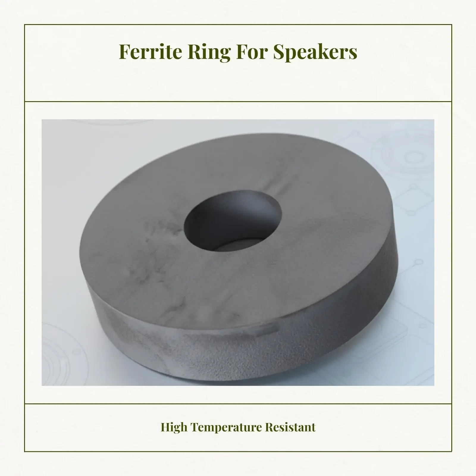 Speaker Magnet Ferrite Durable Round Audio Component for Enhanced Bass in Home Car SUV Speaker Systems