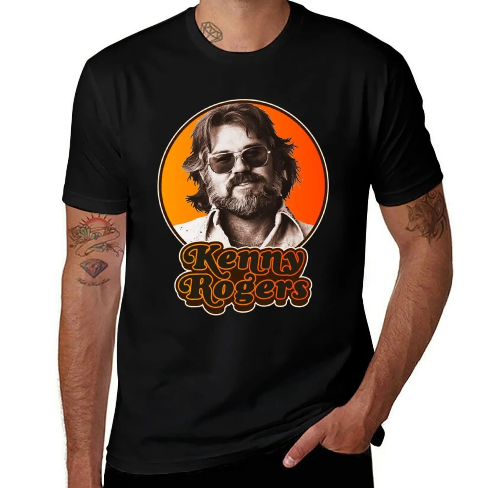 Kenny Rogers T-Shirt Basic Solid Color Short Sleeve T-Shirt