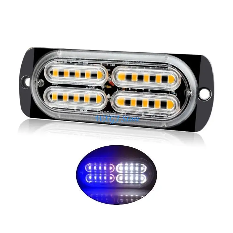 

37JE 20LED Car Warning Light Grill Breakdown Light Car Truck Trailer Beacon Lamp LED Amber Side Light For 12V 24V Car