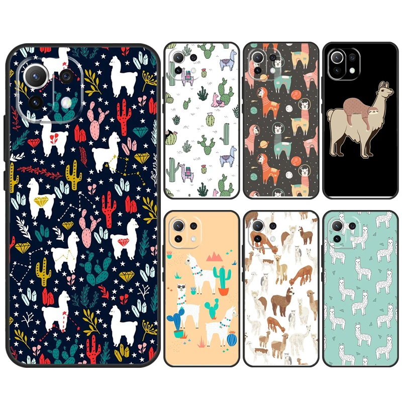 Llama Alpaca Pattern Case For Xiaomi 13 14 Pro Ultra 12 13 Lite 11T 12T 13T POCO F5 M6 X3 X5 X6 Pro F3 M5s Cover