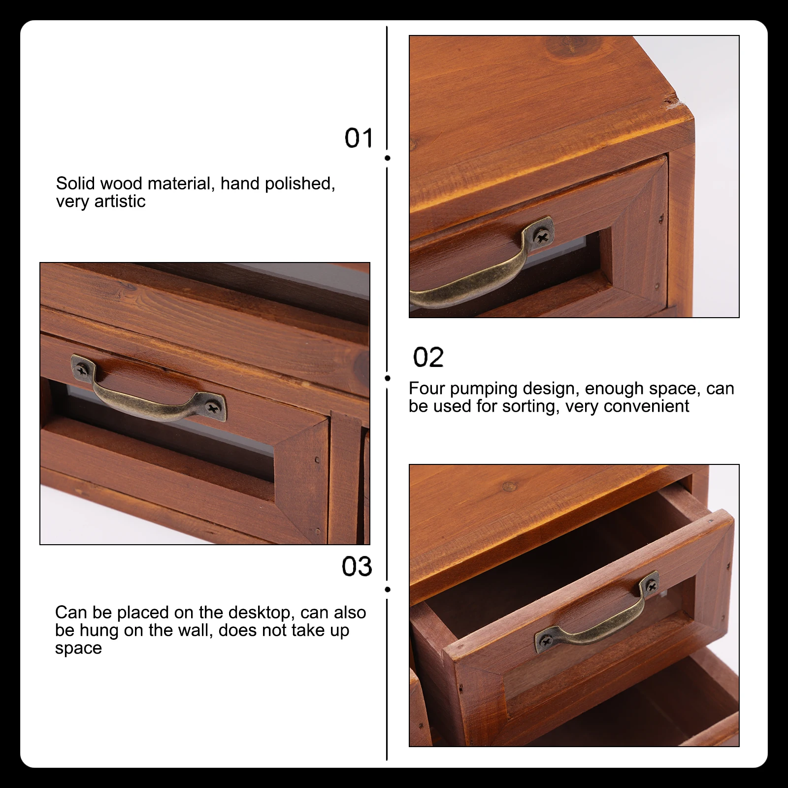 

Wooden Drawer Makeup Skincare ganizer ganizer Retro Cosmetics Retro Cosmetics Box Skincare Wooden Box Storage