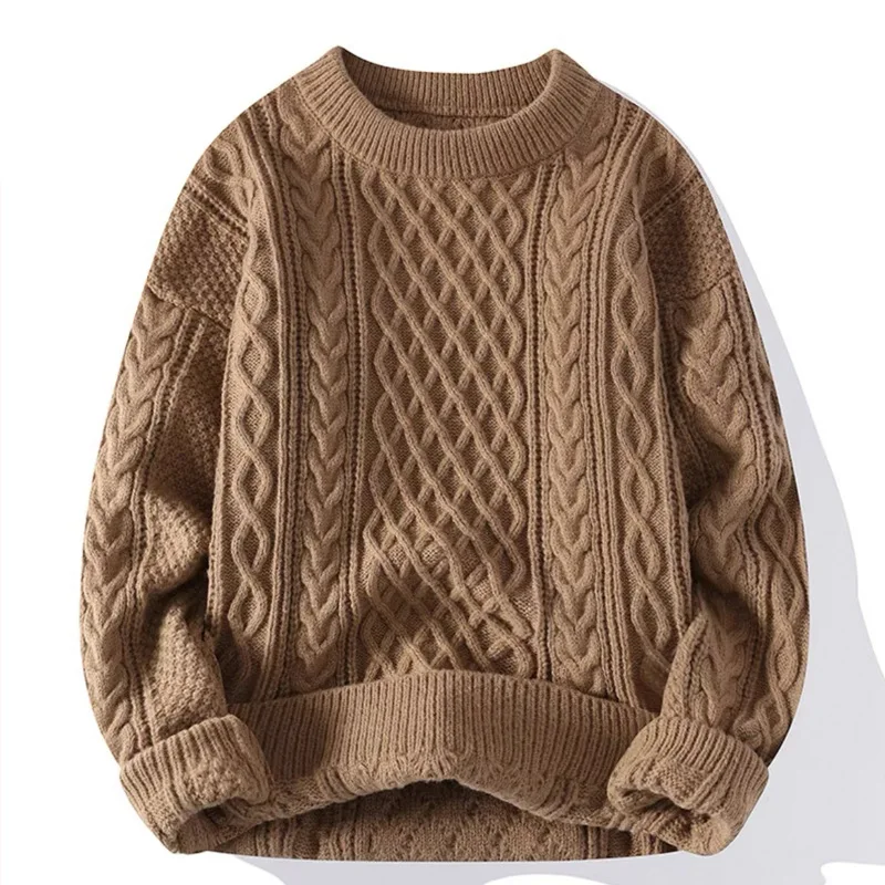 Trendy Brand Ins Men's Sweater Loose Casual Thread Clothing Light Mature Style Handsome Versatile Knitted Sweater Spring