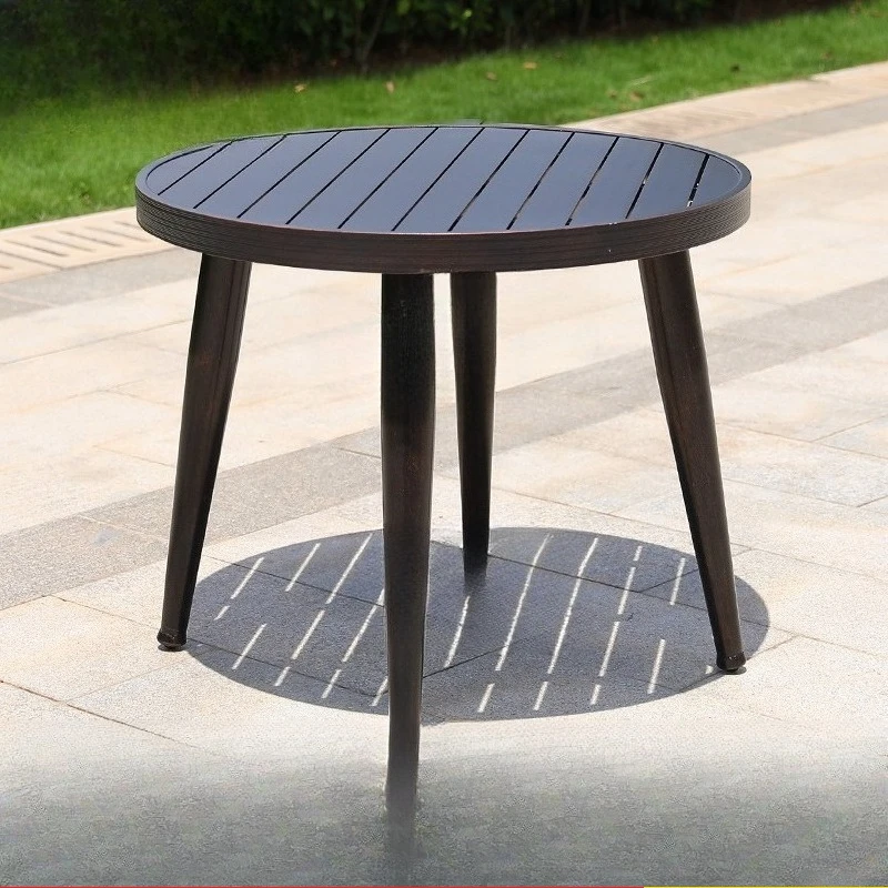 

Single table courtyard open-air table and chair leisure chair aluminum alloy waterproof sunscreen telescopic long table