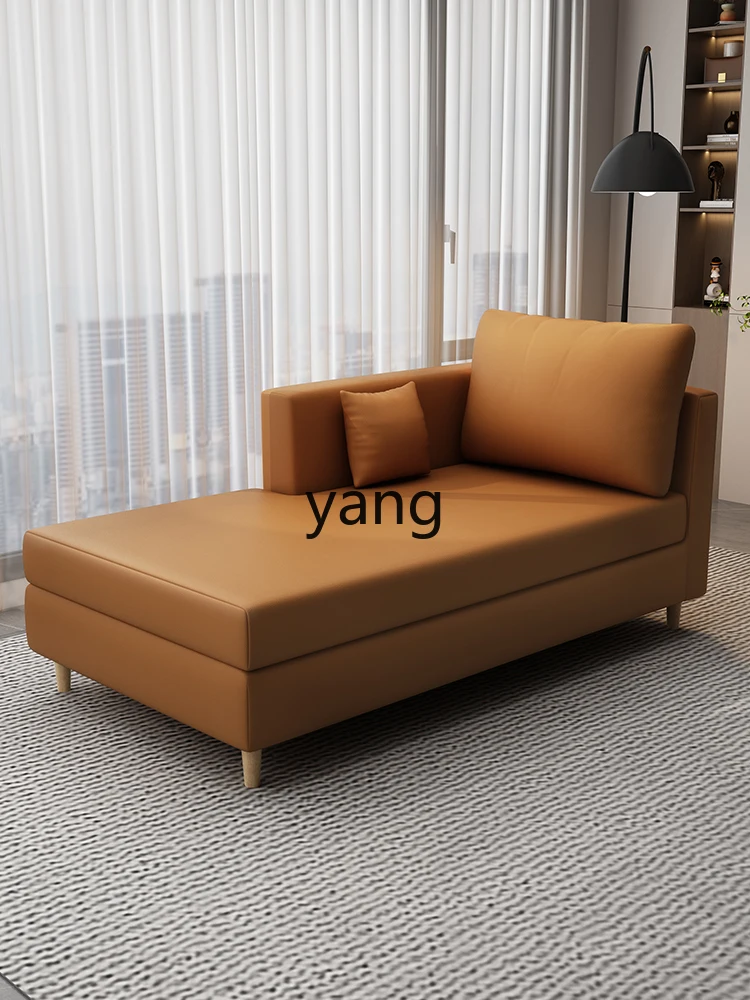 Yjq Simple Cat Scratch Leather Single Chaise Longue Living Room Bedroom Balcony Recliner Modern Light Luxury Hotel