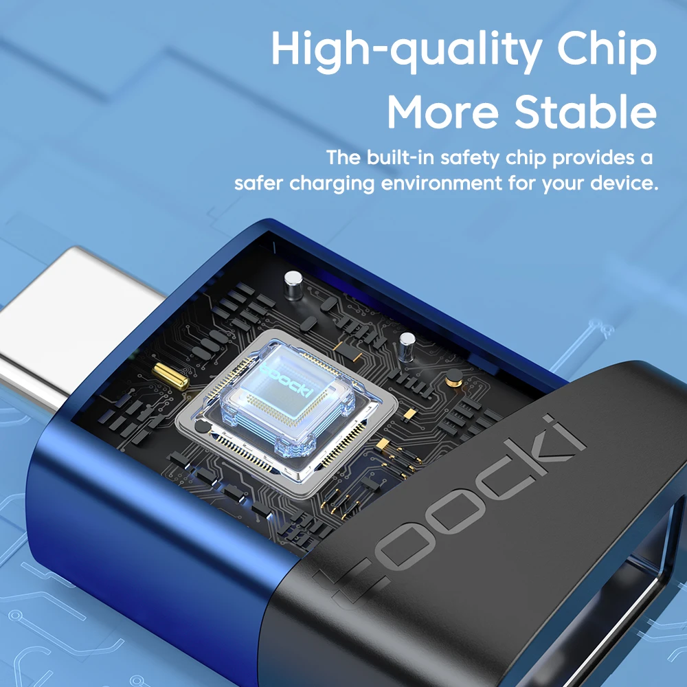 

Адаптер Toocki USB 3.0 OTG, конвертер USB в Type-C для Macbook, Xiaomi, Huawei, Samsung, разъем Type-C (мужской) в USB (женский) OTG