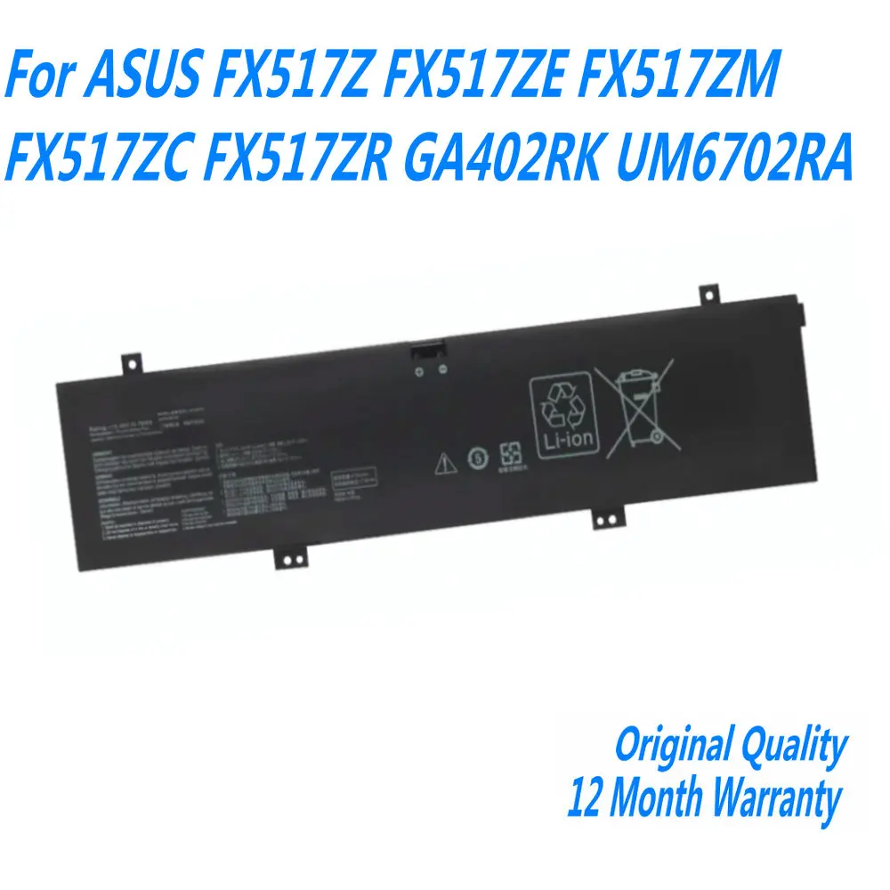 

15.48V 4920mAh/76WH C41N2101 C41N2101-1 Laptop Battery For ASUS FX517Z FX517ZE FX517ZM FX517ZC FX517ZR GA402RK UM6702RA