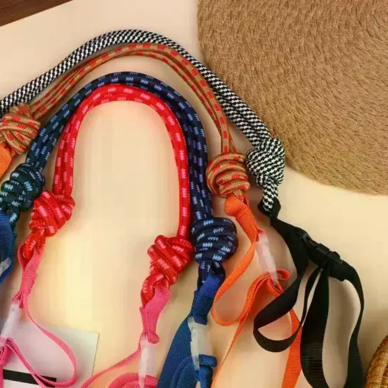 Knotted Nylon Bag Strap Adjustable Wide Shoulder Replacement Strap Wear Resistant Crossbody Belt For Canvas Handbag Purse
