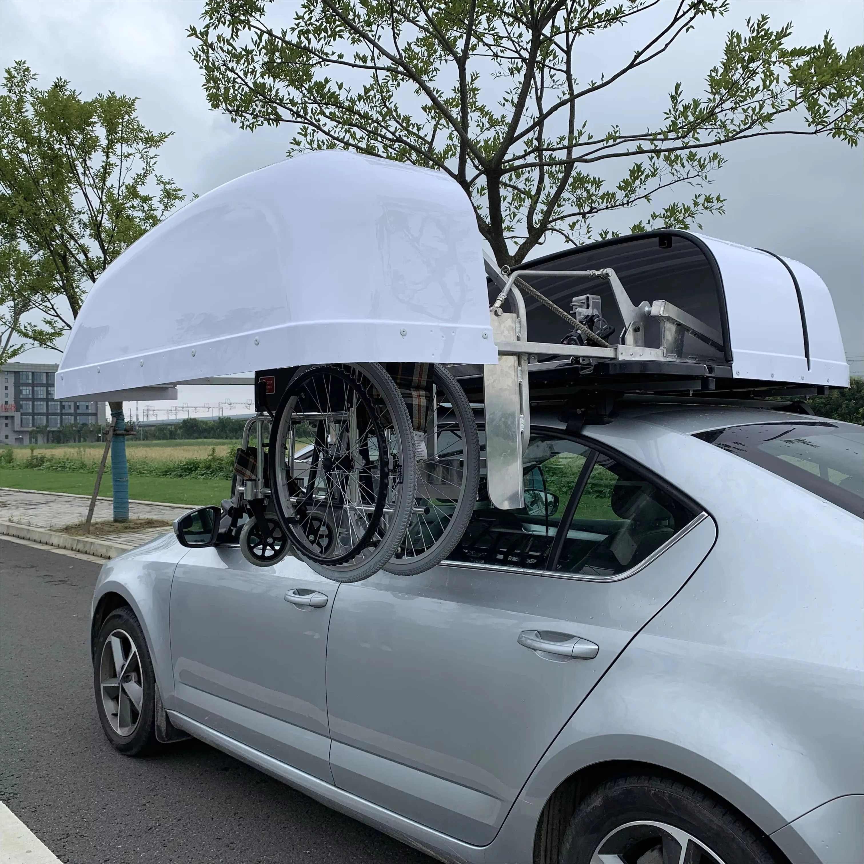 Car Auto Roof Wheelchair Storage Device Foldable Wheelchair Roof Storage Box for Wheelchair User Handicapped Disabled People