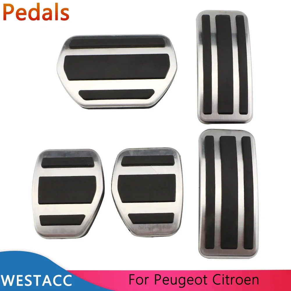 Car Pedals for Peugeot 207 301 307 208 2008 308 408 for CITROEN C3 C4 for DS 3 4 6 DS3 DS4 DS6 Gas Brake Pedal Cover Accessories