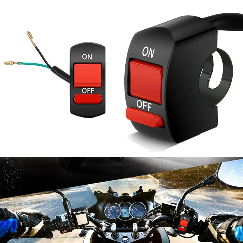 

1/2 шт. универсальный мотоциклетный светодиодный переключатель фар на руле мотоцикла, кнопка включения и выключения