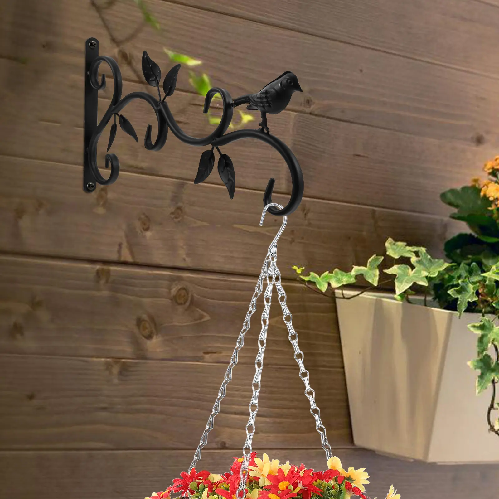 Hanging Flower Pot Bracket Brackets for Planter Basket Holder Hook Hooks Garden Hangers view 3