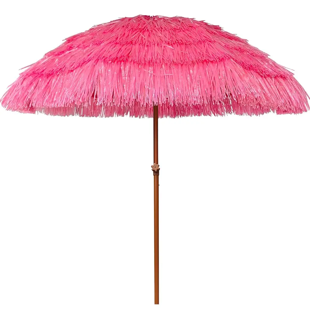 

7.5Ft Hula Thatched Tiki Patio Beach Umbrella Hawaiian Style 10 Ribs Upf 50+ With Tilt Carry Bag For Outdoor Tiki Bar, Tropical