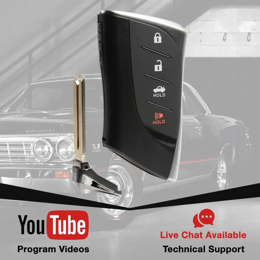 Substituição de chave fob para 2018 2019 2020 2021 2022 2023 Lexus ES300H ES350 LC500 LS500 LS500H Controle remoto de entrada inteligente sem chave de 4 botões H