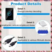 2025 RFID NFC Copier Duplicator 13.56Khz Key Fob NFC Smart Card Reader Writer 13.56Mhz Encrypted Programmer USB UID T5577 Replac