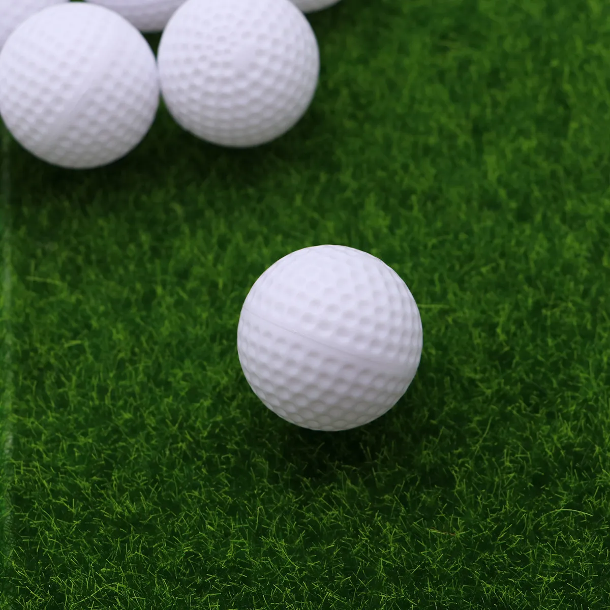 8Pcs Portable Lightweight Plastic Golf Practice Balls for Indoor Swing Training Safe on Floors Furniture Perfect for Beginners