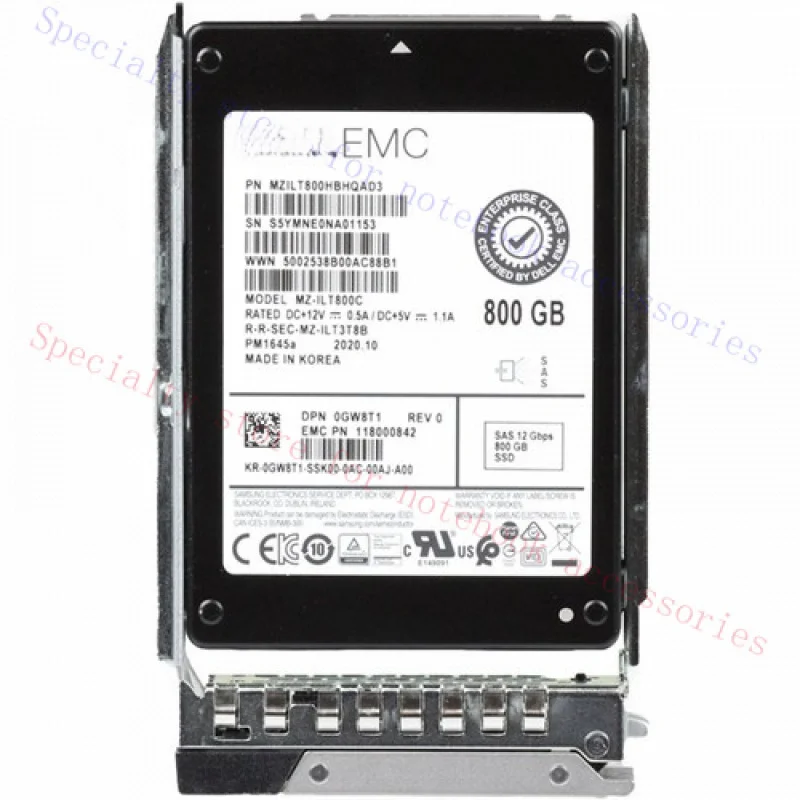 

R+ For Dell 800GB 12Gbps SAS MU TLC 2.5 SSD PM1645a (ME4) CPO (GW8T1-R)