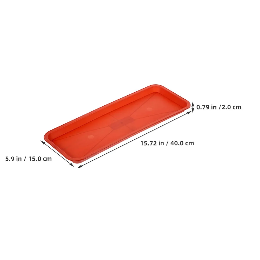 5Pcs Rectangular Plant Water Tray PP Material Shallow Drip Catcher for Flowerpots Indoor Outdoor Window Sill Planter Saucer