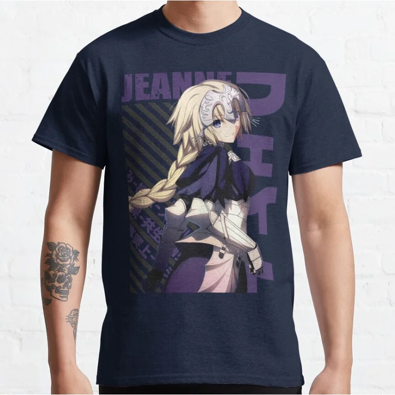 Fate - Jeanne d'arc Simpatico anime kawaii videogioco T-shirt girocollo a maniche corte di grandi dimensioni Top per adulti S-6xl