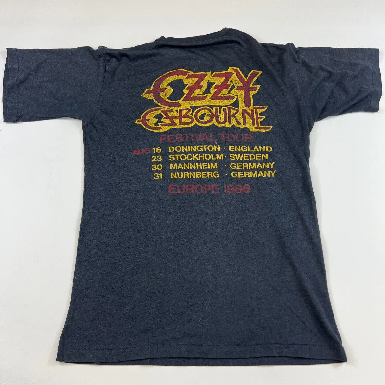 

Vintage Ozzy Osborne T Shirt The Ultimate Sun Europe 1986 Festival Tour Medium