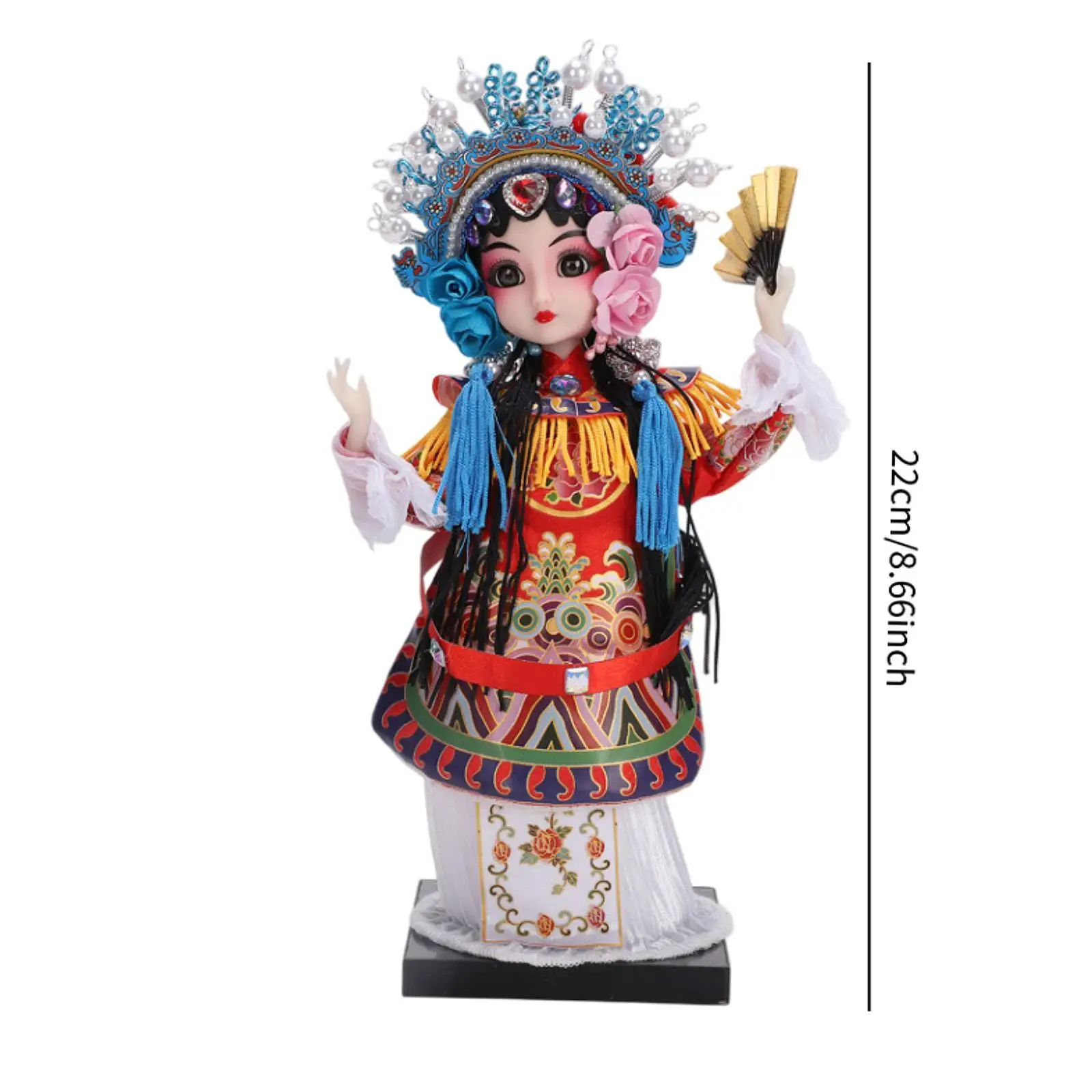 22 سنتيمتر أوبرا بكين زخرفة تمثال دمية صينية تقليدية للمنزل خزانة للغرفة المعيشة الموقد مكتب منضدية الديكور #6