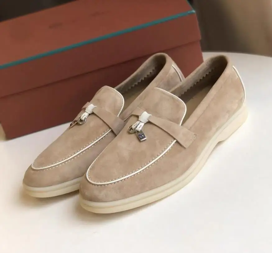 Autumn LORO PIANA AUSTRALIS High-quality Suede Mens Loafers Luxury Brand Nubuck Leather Outdoor Mocasin Party Wedding Shoes
