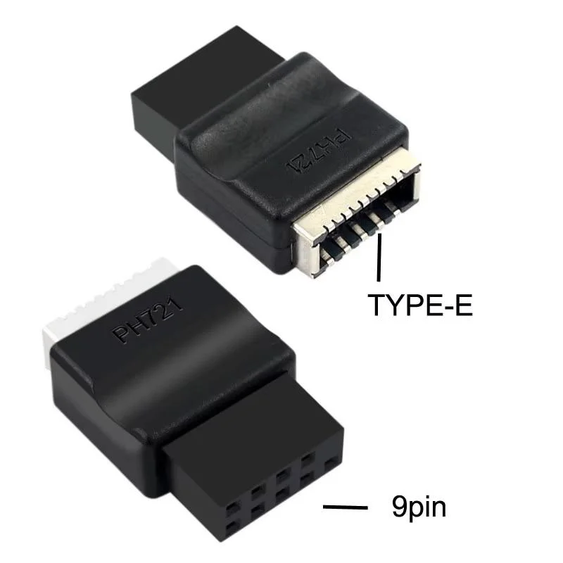 Motherboard USB 2.0 9-Pin To Type-E Front Panel Header USB2.0 9pin Male To Type-E Female Adapter For Desktop PC Motherboard