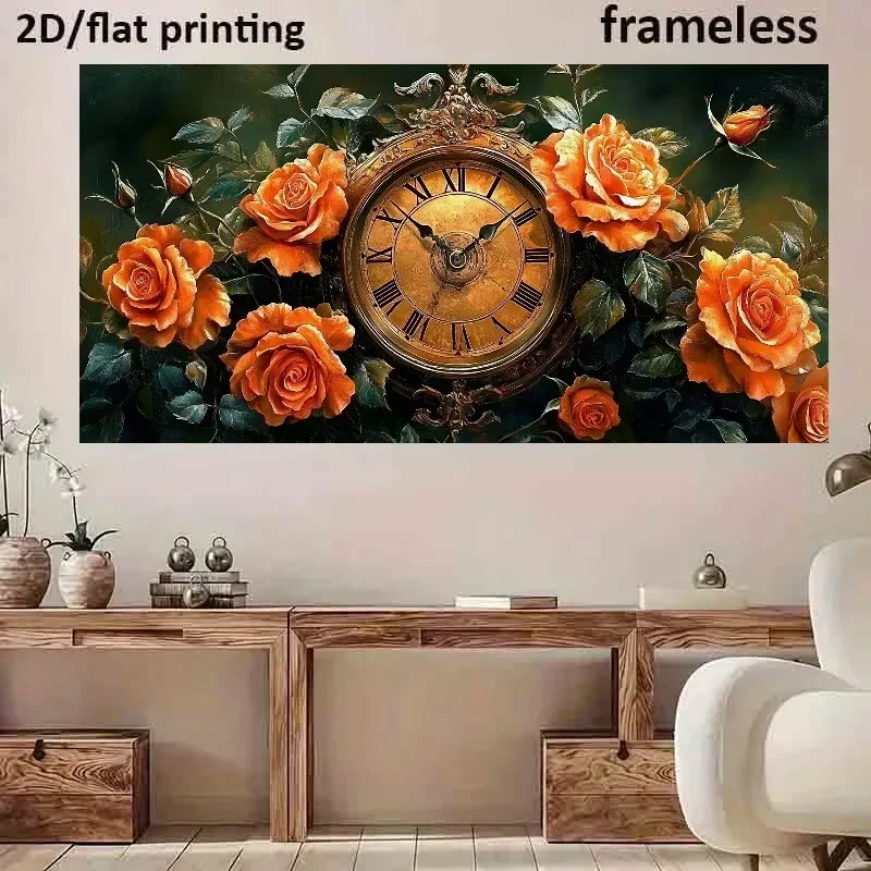 Multiple sizes 1pc frameless Large size Canvas Painting,2D Flat, 2D Flat, 1pc 19*39In/50*100Cm 2D/Flat Printing Canvas | Timeles