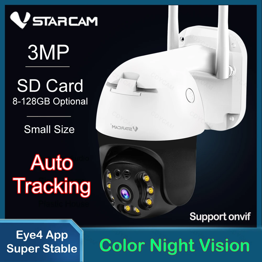 Vstarcam 3MP PTZ IP Camera Digital Zoom Wifi Outdoor AI Human Detection Audio 1080P Wireless Security CCTV Camera P2P RTSP Cam