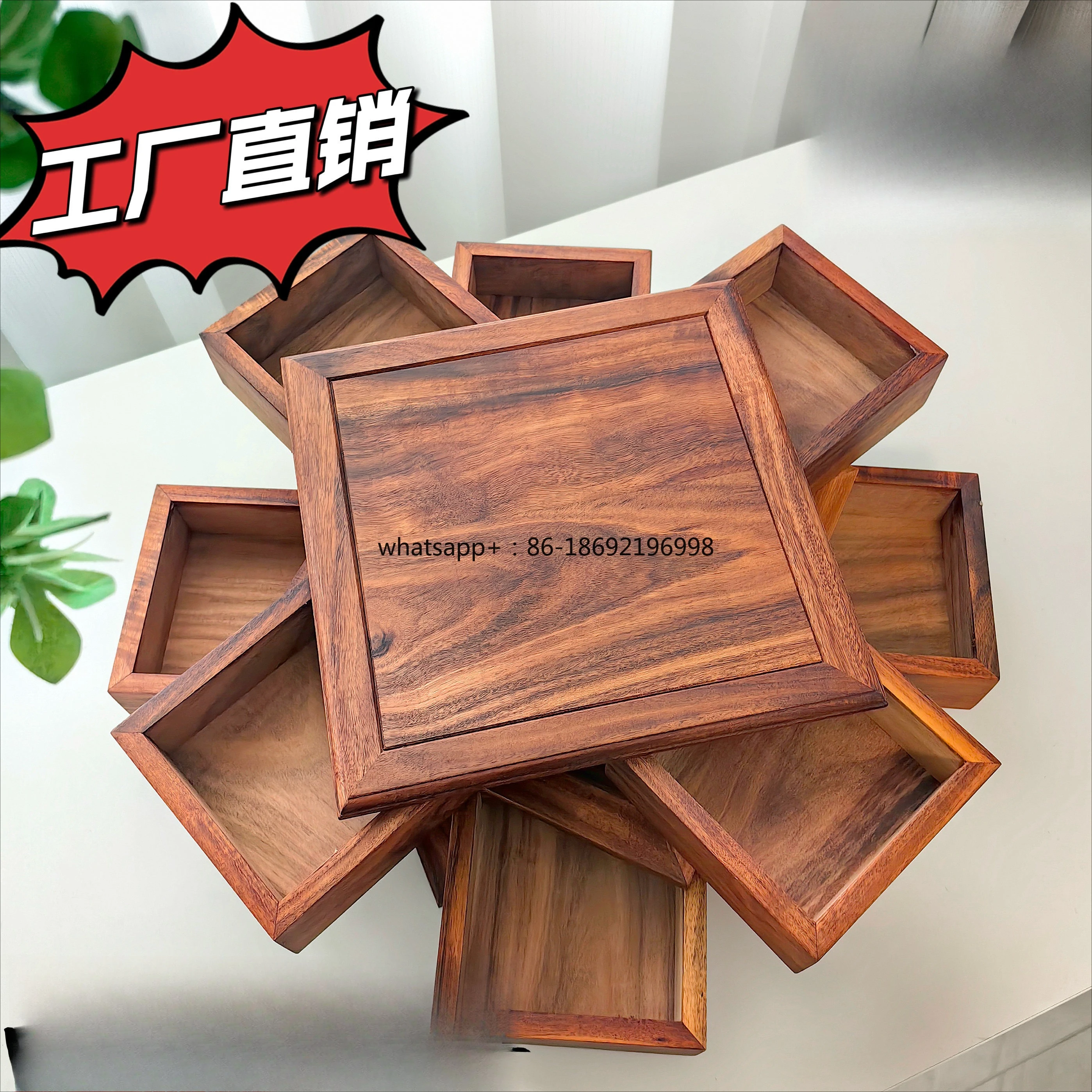 Rotatable Opening Mechanism Snack  Tea  Pastry  Japanese Nut  Tea Log