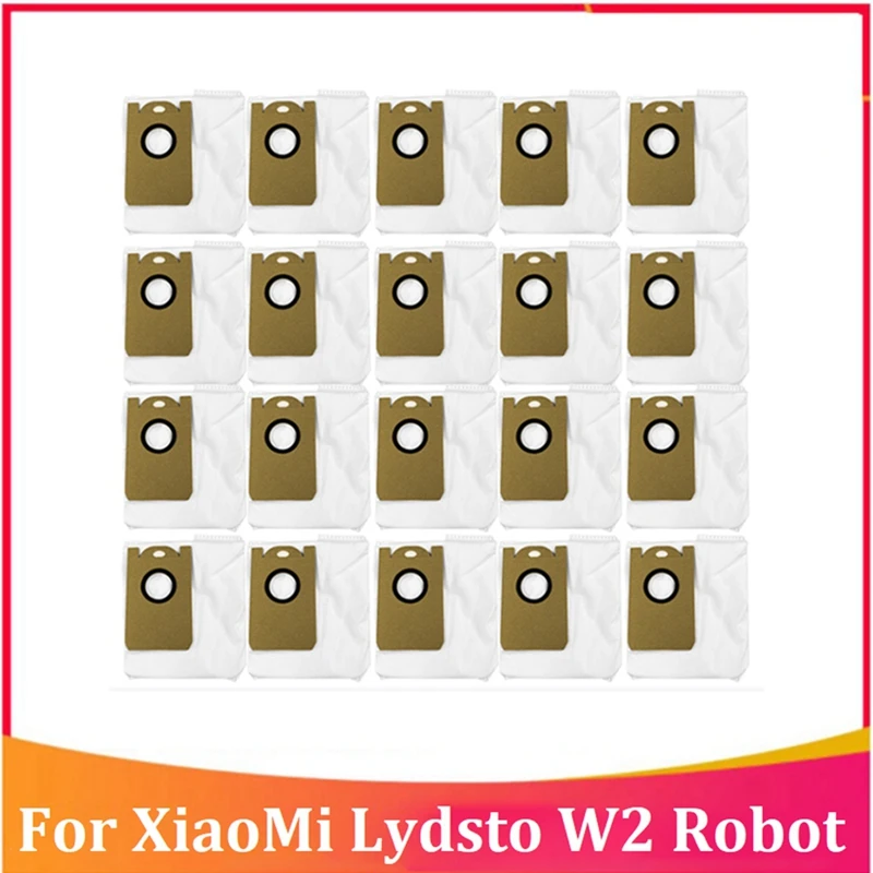 Bolsa de polvo de 20 piezas para Robot aspirador Xiaomi Lydsto W2, bolsa de basura, accesorios de repuesto