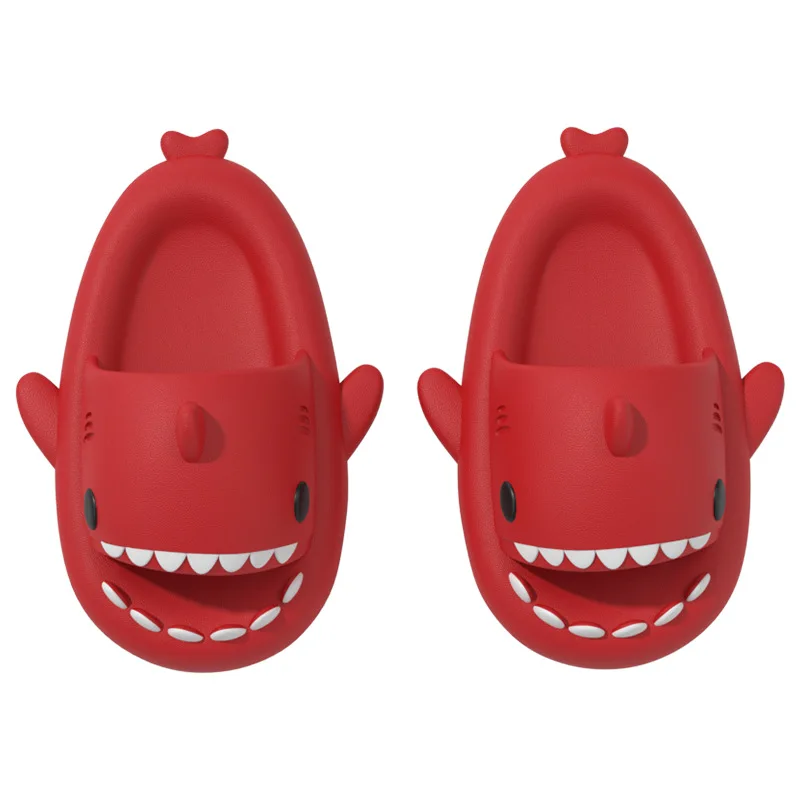 Shevalues New Thick Bottom Shark Slippers Women Fashion Platform Shark Beach Shoes Summer Multicolor Home Bathroom Shark Slides