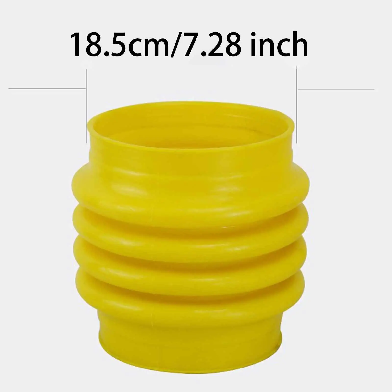 Silicone Rammer Bellows Boot 18cm Yellow Folding Sleeve Dust Shield for Electric Impact Tamper Fuel Rammer Equipment