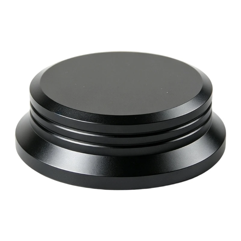 Q6PA Short-Form Record Weight for Disc Motion, Aluminum Metal Phonograph Accessory with Cushioned Contact Layer for Daily Use