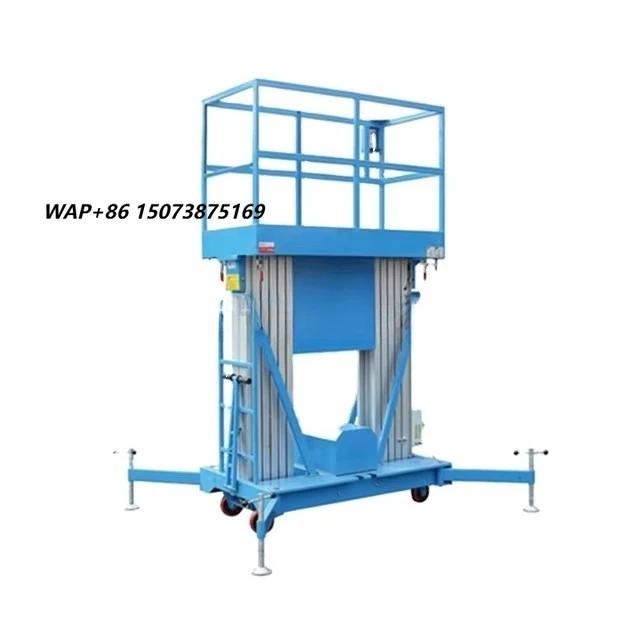 8m Mobile Telescopic Aerial Working Lifting Hydraulic Aluminum Platform Ladder Lift
