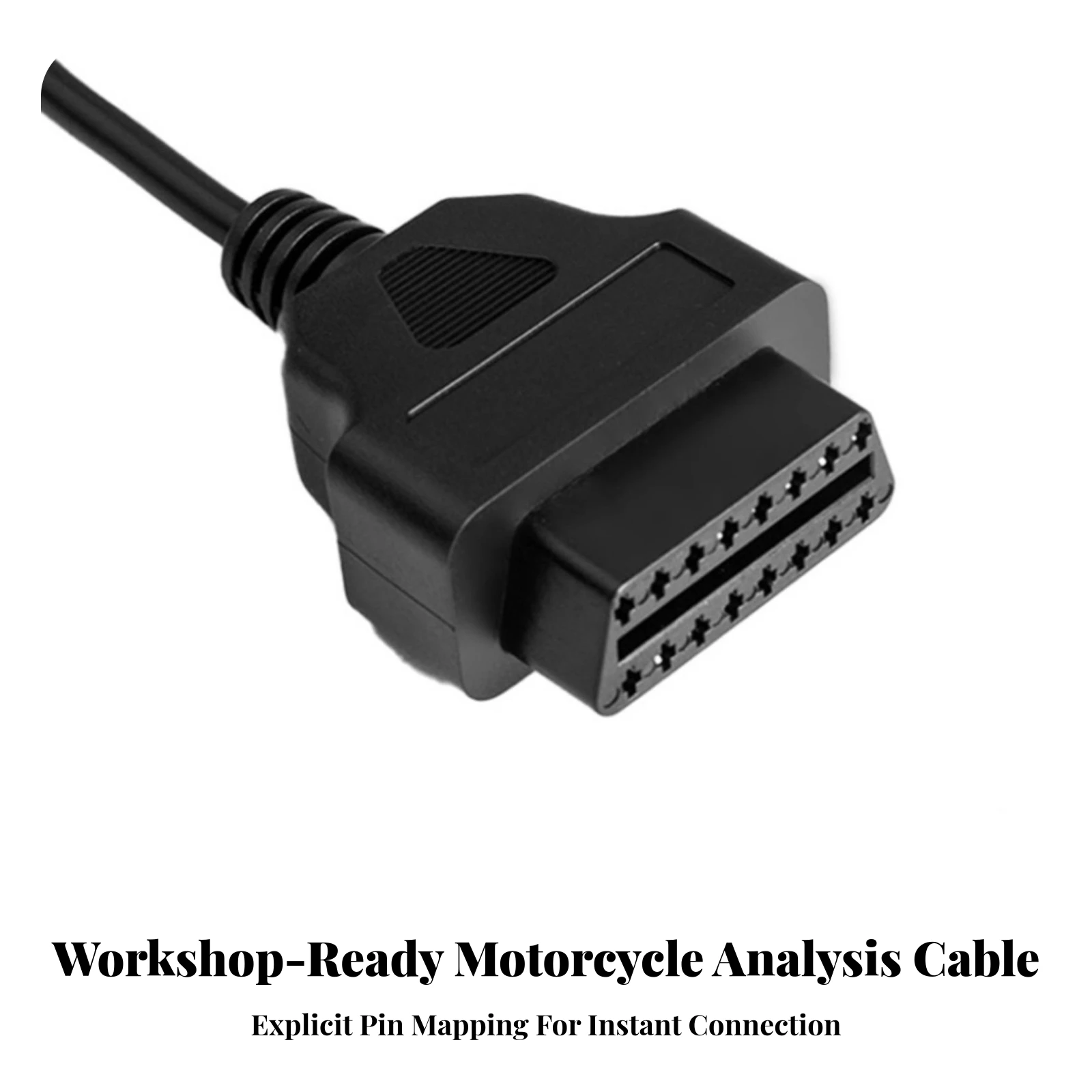 Motorcycle OBD Diagnostic Cable 12V OBD II to KTM-Style 6-Pin Adapter Cable KTM-Style Motorcycle Diagnostic Adapter Long-Lasting
