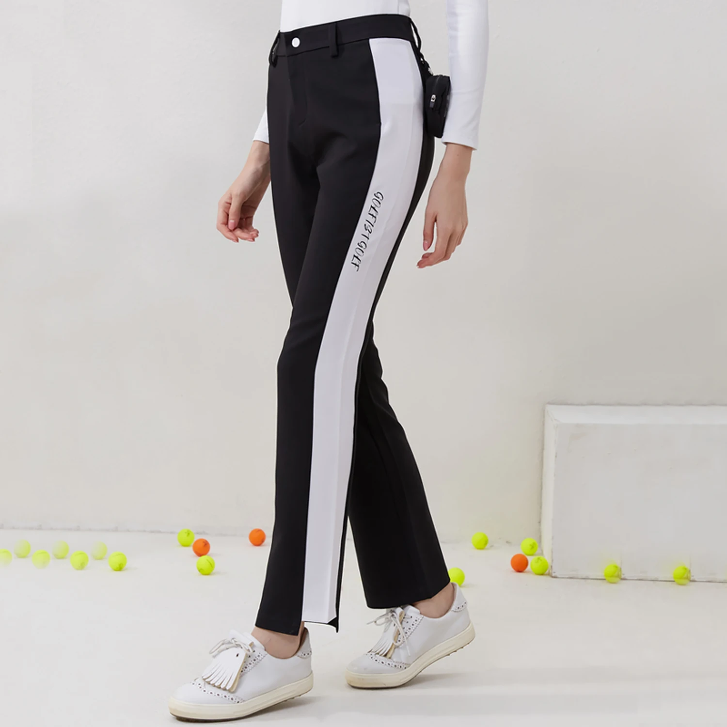 Golf Golf letnie jesienne długie spodnie z małą torbą dla kobiet Slim Fit sportowe odzież damska spodnie dresowe