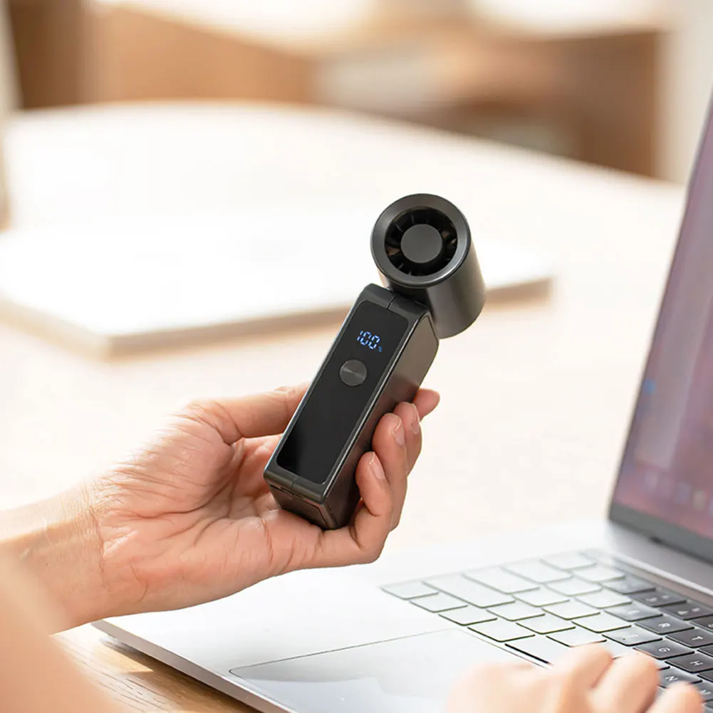 

Маленький тихий вентилятор с регулируемой скоростью, 100-скоростной компактный дорожный вентилятор с сильным ветром, мини-вентилятор для путешествий/кемпинга/на открытом воздухе