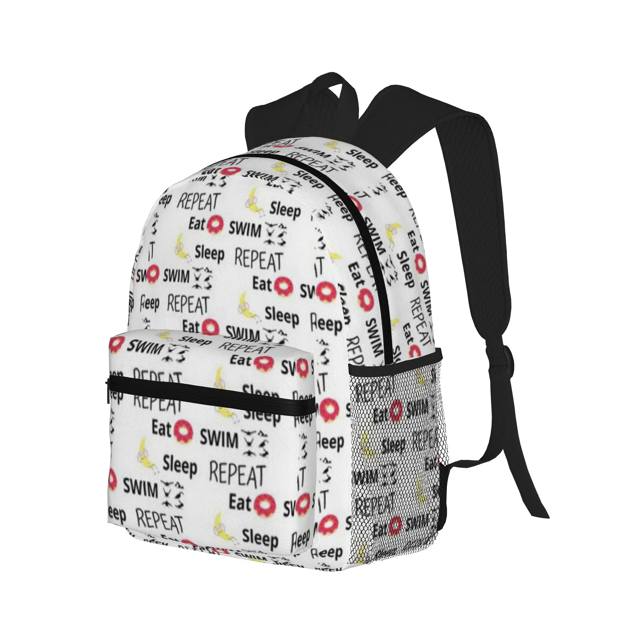 Eat  Sleep  Swim  Repeat  Casual Backpack for Students and Adults Backpacks