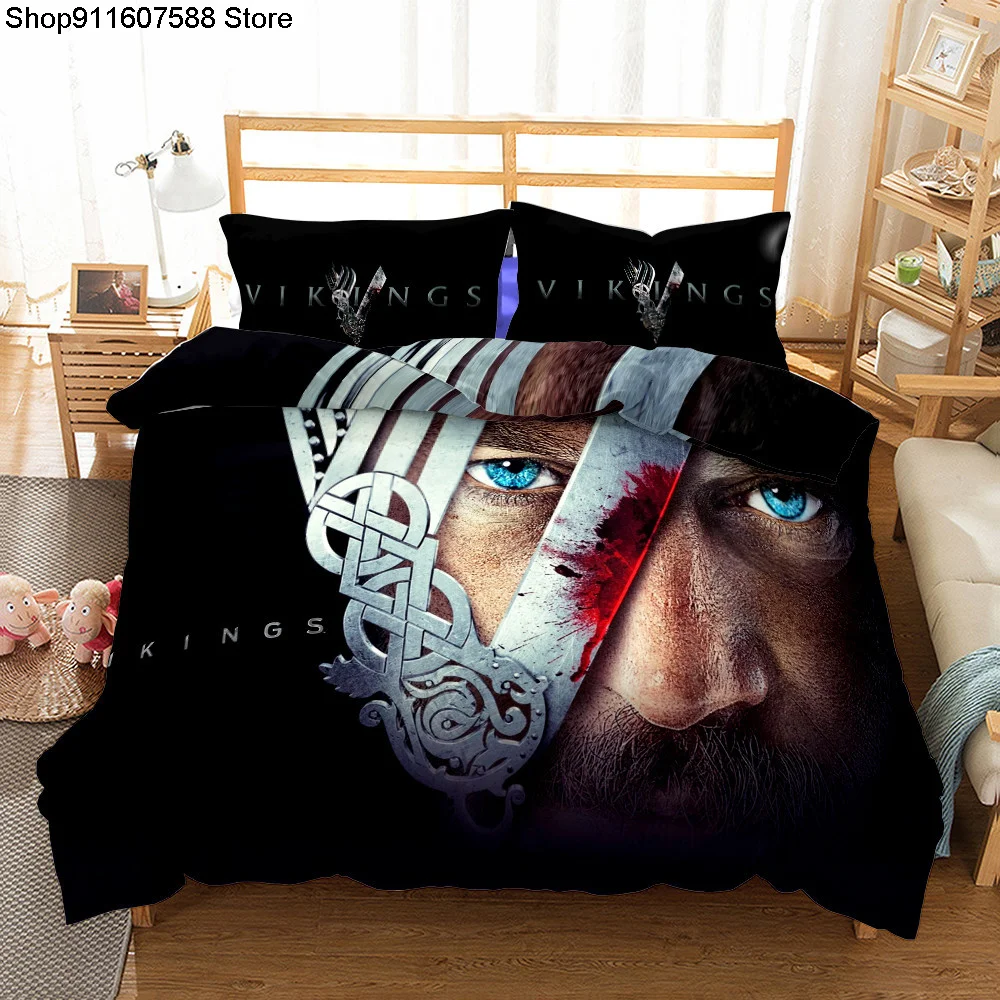 Imagem -04 - Viking Lenda Duplo 3pc Conjunto de Cama Femir Winnick Standen Brighton Gusta s. Único 2pc Fronha Capa Edredon Kint Casa Têxtil